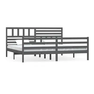 (grey, x cm) vidaXL Bed Frame Bed Base Bedstead Bedroom Mattress Foundation Solid Wood