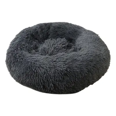 (Grey, 80*26cm) Pet Bed Winter Warm Sleeping Bed for dogs Kennel Dog Round Cat Long Plush Puppy 