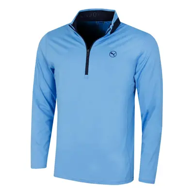 (XL, Regal Blue/Navy Blazer) Puma Golf Mens Lightweight 1/4 Zip Moisture Wicking UV Resistant Sw