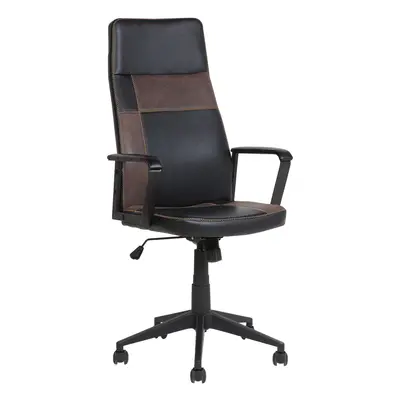 Office Chair Faux Leather Brown DELUXE