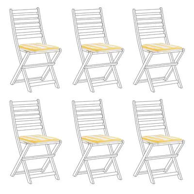 Set of Seating Cushions Striped TOLVE x cm Yellow