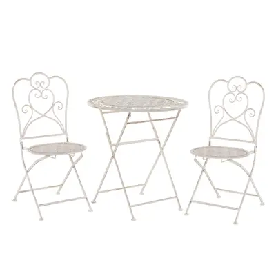 Bistro Set TRIESTE Metal Light Beige