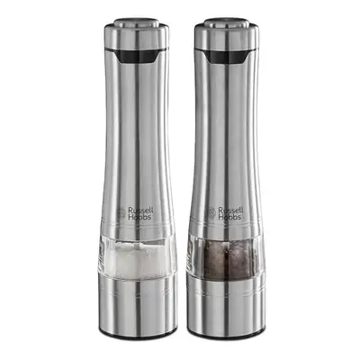 Russell Hobbs Electric Salt and Pepper Mill Set, Adjustable Mill - Brushed Steel 23460-56,6 x x 