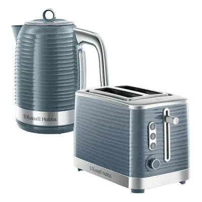 Russell Hobbs Inspire Slice Toaster & Kettle Set, Grey