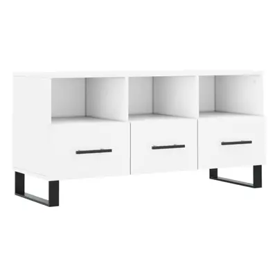 vidaXL TV Cabinet TV Unit Sideboard Media Unit TV Stand White Engineered Wood