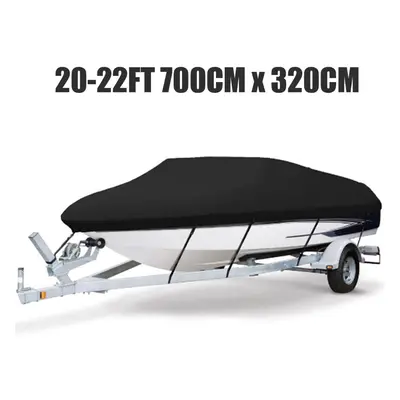 (20-22ft) 11-22ft Barco Boat Cover Anti-UV Waterproof Heavy Duty 210D Marine Protector Trailerab