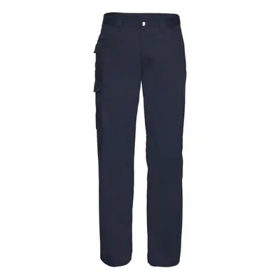 (30R, French Navy) Russell Mens Polycotton Work Trousers