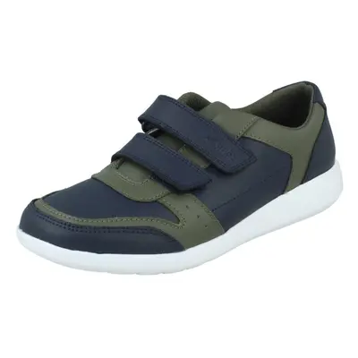 (Navy, UK Child) Unisex Childrens Clarks Casual Trainers Scape Spirit - F Fit