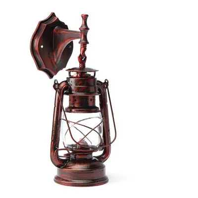 (Red Bronze) Antique Vintage Exterior Lantern Wall Lamp Bar Cafe Sconce Lighting Fixture