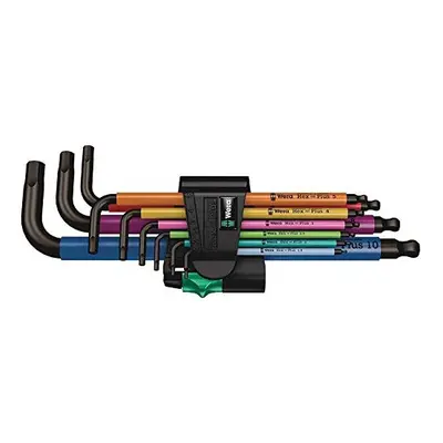 Wera SPKL/9 SM N SB Multicolour BlackLaser L-key set, 9pc, Metric, 1.5-10mm