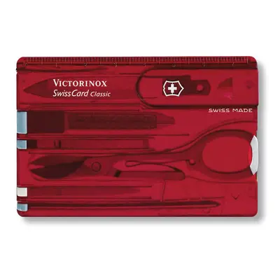 Victorinox Swiss Card Translucent Red Blister Pack VICJSWCDRDB