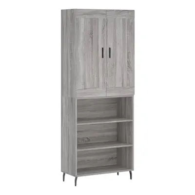 vidaXL Highboard Sideboard Cupboard Side Cabinet Grey Sonoma Engineered Wood