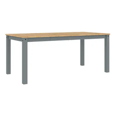 vidaXL Dining Table Dining Room Kitchen Dinner Table Grey Solid Wood Pine