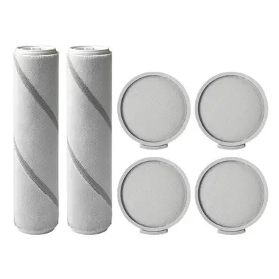 6pcs Replacements for Roborock H6 Vacuum Cleaner Parts Accessories Rolling Brushes*2 Filters*4