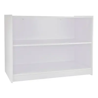 Retail Shop Counter Till Block Display Storage Cabinet Shelves White A1200