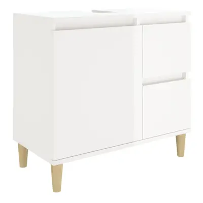 (high gloss white) vidaXL Bathroom Cabinet Cupboard Washroom Storage Cabinet Engineered Wood