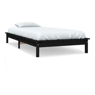 (black, x cm) vidaXL Solid Wood Pine Bed Frame Wooden Bedstead Bed Base Multi Colours/Sizes