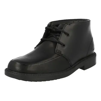 (UK 13.5 Child, Black) Boys Clarks Smart Boots Deon Top - G Fit