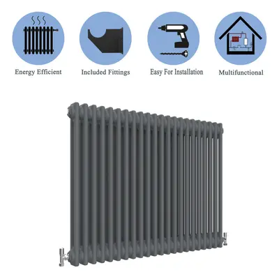 (Anthracite , 600*1010mm) Cast Iron Style Radiators