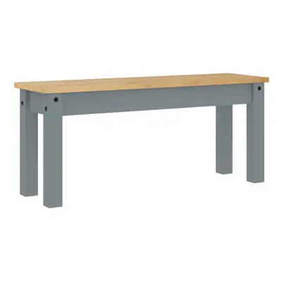 vidaXL Dining Bench Hall Dining Room Seat Kitchen Bench Grey Solid Wood Pine