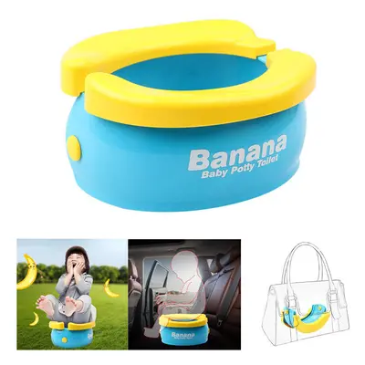 Potty Training Seat Cute Banana Toilet Seat Trainer Portable Foldable Potty for Kids Boys Girls 