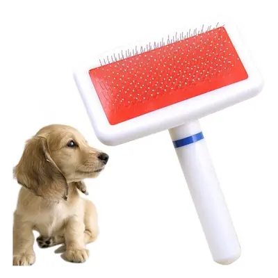 Dog Brush Pet Dog Comb Long Hair Plastic Handle Puppy Bath Brush