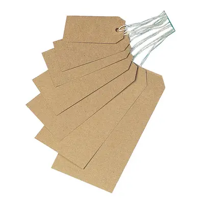 Strung Tags Size 120 x 60mm Buff, Box of