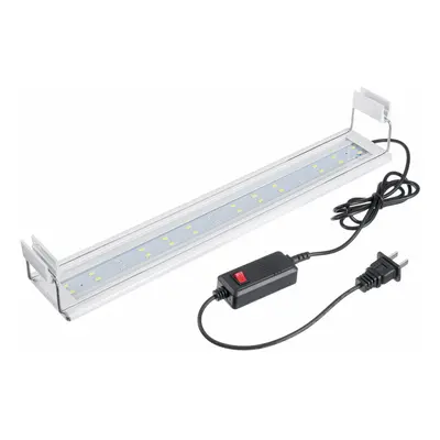 (30-40cm Tank) 3/5/7/9W 220V US Plug Fish Tank Lamp LED Energy-Saving Blue+White Light Line Swit