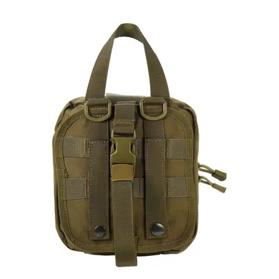 (Army Green) Outdoor Tactical Molle Bag Emergency Survival First Belt Nylon Pouch