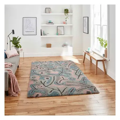 (A641 Pastel Multi, x cm) Berber Nordic Scandi Tribal Shaggy Rugs Abstract Small Large 4cm Thick