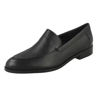 (Black, UK 4) Ladies Clarks Formal Slip On Shoes Bizzy Dawn - D Fit