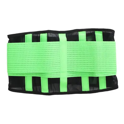 (Green, XL) Sport Waist Trainer Belt Breathable Lumbar Lower Back Support