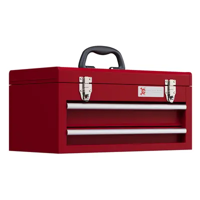 DURHAND Lockable Drawer Tool Chest with Ball Bearing Slide Drawers Red