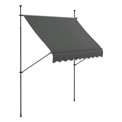 Outsunny 2.5 x 1.2m Freestanding Retractable Awning, Non-Screw Garden Awning