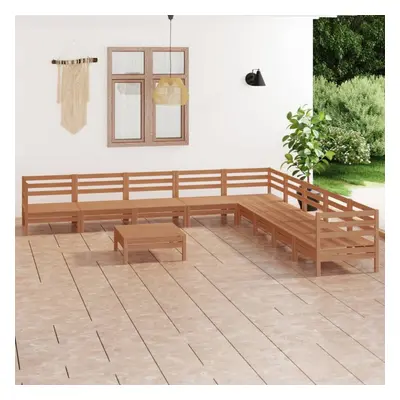 vidaXL Garden Lounge Set Patio Lounge Set Piece Solid Wood Pine Honey Brown