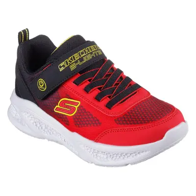 (13.5 Child UK, Red/Black) Skechers Boys Meteor Lights Krendox Trainers