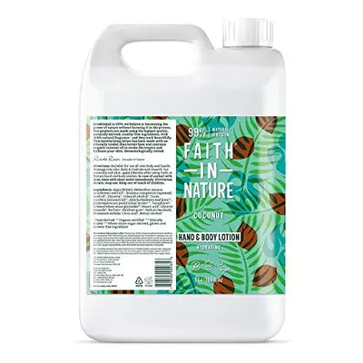 Faith In Nature Natural Coconut Hand & Body Lotion, Hydrating, Vegan & Cruelty Free, No SLS or P