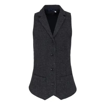 (L, Dark Grey) Premier Womens/Ladies Herringbone Waistcoat