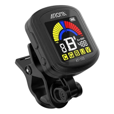 Guitar Rechargeable Clip-on Tuner Color Screen for Chromatic Guitar Bass Ukulele Violin