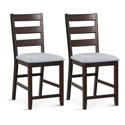 Set of Bar Stools Counter Height Chair Pub Dining Chairs With Padded Seat