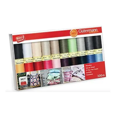 Gutermann Thread Set: Sew-All: 100m: Pack of 20, Assorted