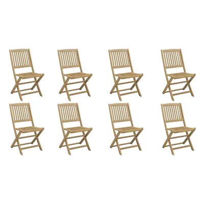 (without armrest, pcs) vidaXL Folding Outdoor Chair Foldable Garden Dining Chair Solid Wood Acac