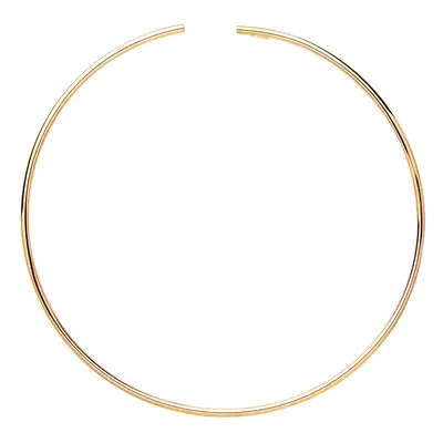 Jewelco London Ladies Yellow Gold-Plated Sterling Silver Flexi Tube Choker Collarette Necklace 2