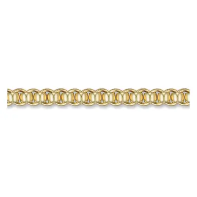 Jewelco London Men's Solid 9ct Yellow Gold Rolling Swiss Rollerball 8mm Gauge Chain Link Bracele