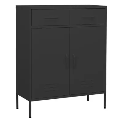 vidaXL Storage Cabinet Anthracite Steel House Sideboard Cupboard Bookcase