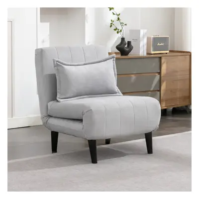 (1 Seater, Grey) HARPER SEATER FOLDING CLIC CLAC FABRIC LIVING ROOM LOUNGE SOFA BED