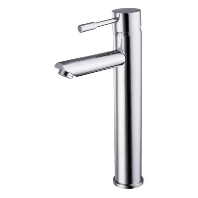 Round Tall Lever Mono Basin Mixer Tap - Chrome