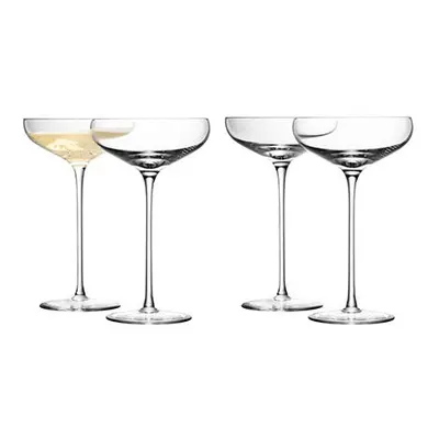 LSA Wine Collection Champagne Saucers 10.5oz / 300ml - Pack of | Champagne Glasses, Champagne Co