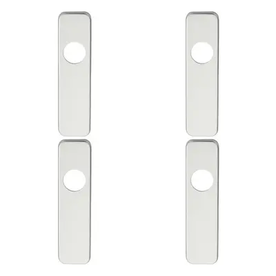 4x PAIR Door Handle Latch Plate for Safety Levers x 40mm Satin Aluminium