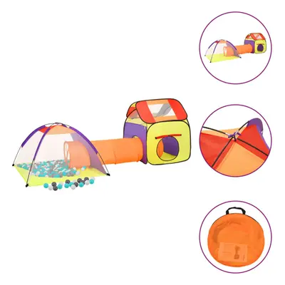 (multicolour 1) vidaXL Children Play Tent with Balls Kids Play House Tent Multi Colours